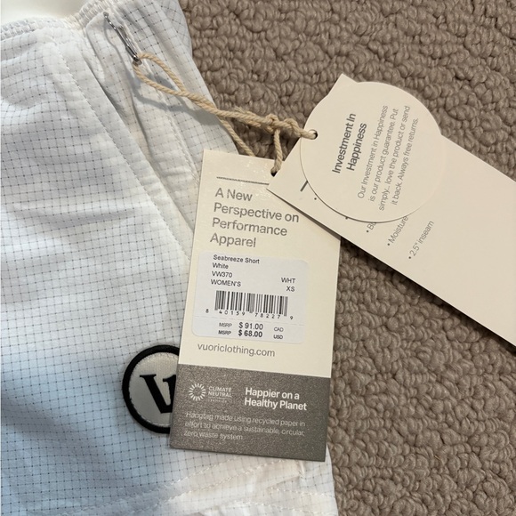 Vuori Seabreeze Shorts Size XS - Picture 5 of 10